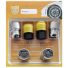 Гайка секретная конус М12х1,5/36 hex19/21 спец blister 4+2 тройной никель-хром Save Car H(SL)